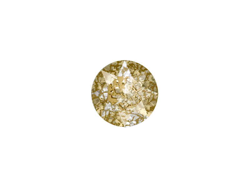 Zlata patina - Swarovski® kristal chaton