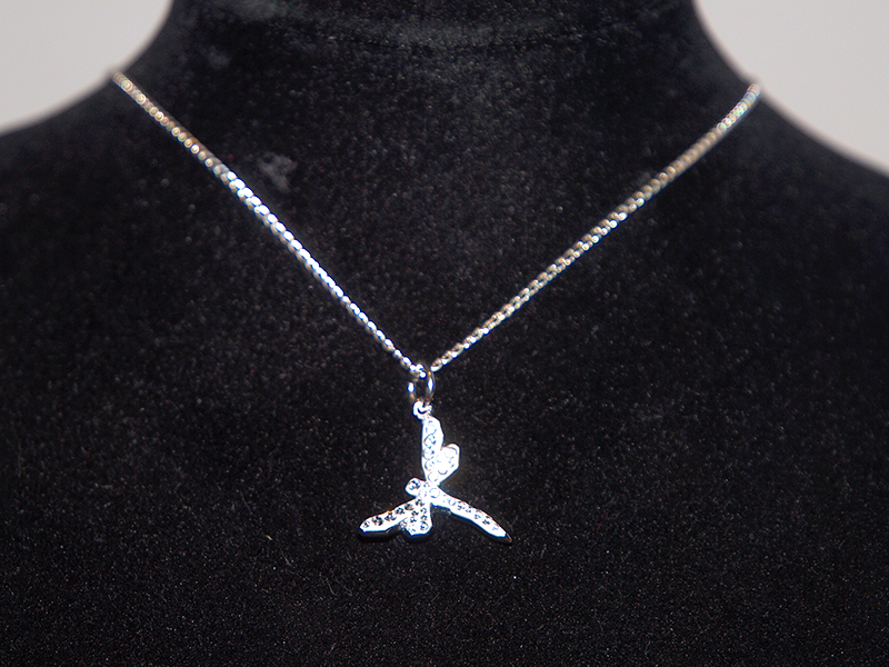 Ogrlica Pave Kačji pastir bela s Swarovski® kristali - slika 2