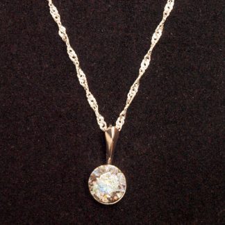 Ogrlica z Rivoli kristalom Swarovski® - Bela patina