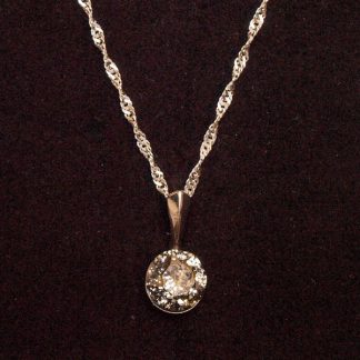 Ogrlica z Rivoli kristalom Swarovski® - Srebrna patina