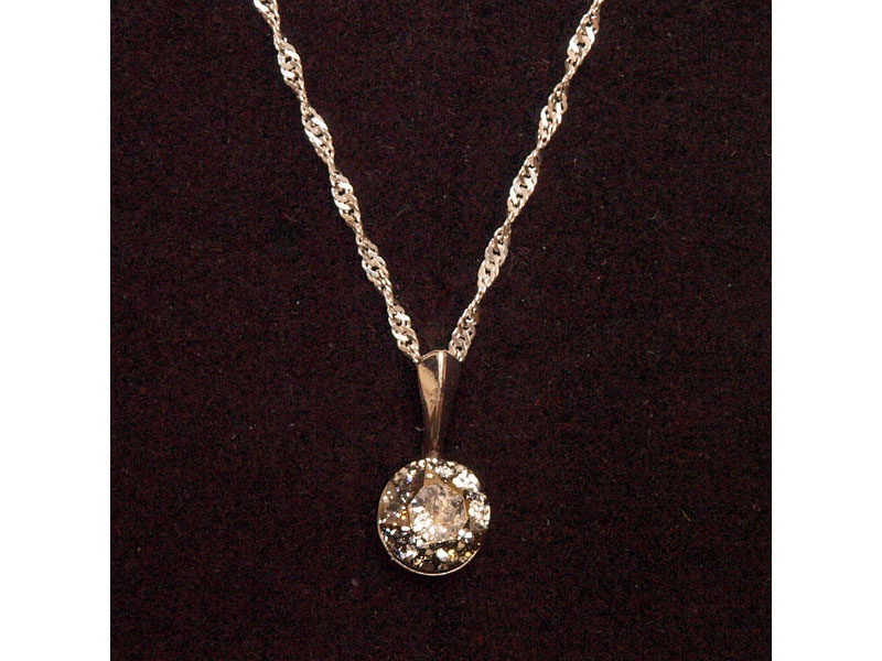 Ogrlica z Rivoli kristalom Swarovski® - Srebrna patina