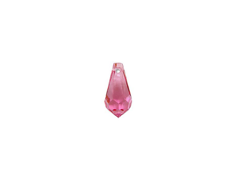 Svetlo rožnata - Swarovski® kristal solza za uhane