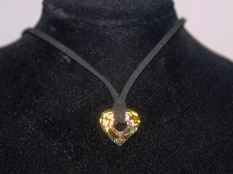 Ogrlica Dvojno srce severni sij s kristali Swarovski® - slika 2