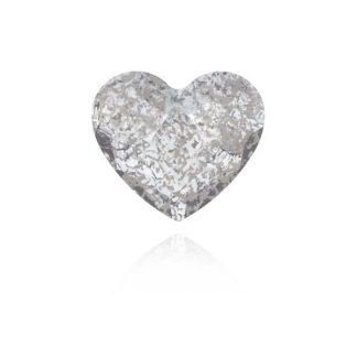 Srebrna patina - kristal Swarovski® srce z ravnim hrbtom