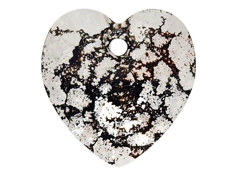 Črna patina - kristal Swarovski® srce