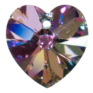 Rožnati vitraž - kristal Swarovski® srce