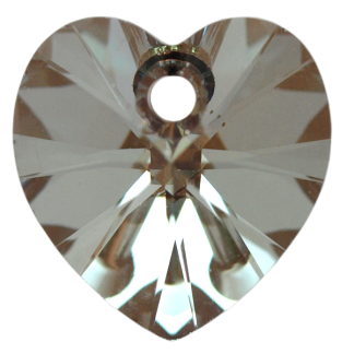 Siva mavrica - kristal Swarovski® srce za uhane