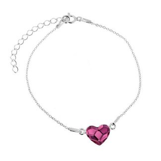Ciklama zapestnica Kristalno srce kristal Swarovski®