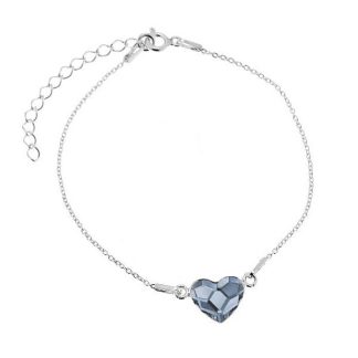 Jeans modra zapestnica Kristalno srce kristal Swarovski®