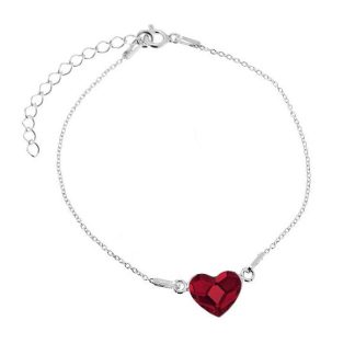 Rdeča zapestnica Kristalno srce kristal Swarovski®